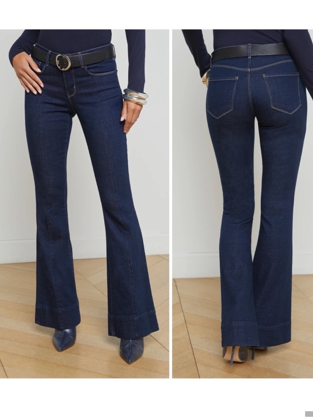 L’agence Lenora Low Rise Dark Wash Koval Jeans size 26 - Picture 3 of 11